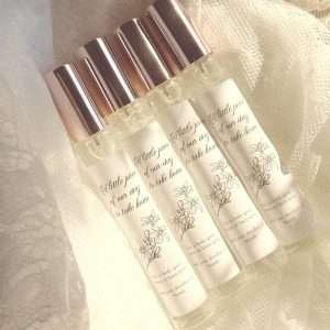 Wedding favours with personalised label